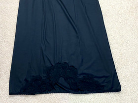 2 VTG Olga & Wandermaid 1980s Full Slip Black White Lace 34 A Antron Nylon