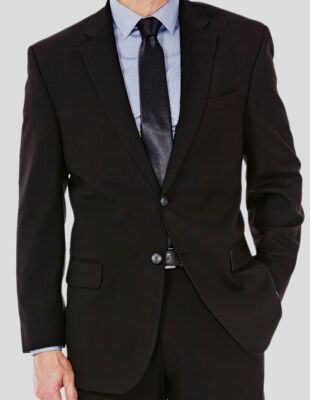 J.M HAGGER Men's Black Classic-Fit Premium Stretch Suit Jacket Size 52R