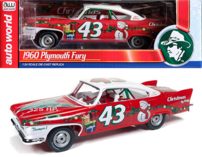 1960 Plymouth Fury Richard Petty Christmas Edition 1:24 Auto World Ertl AW24003