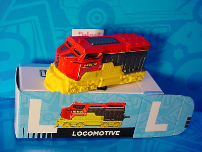 Matchbox Learning Blox ''L'' LOCOMOTIVE   HEAVY RAILER train   Red/Yellow   box