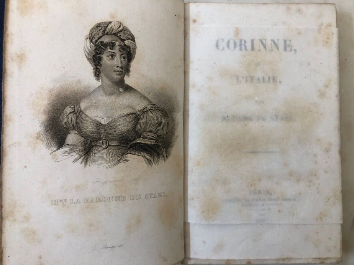 Antico Libro Corinne ou l'Italie par Madame De Stael Paris De Firmin Didot  1853