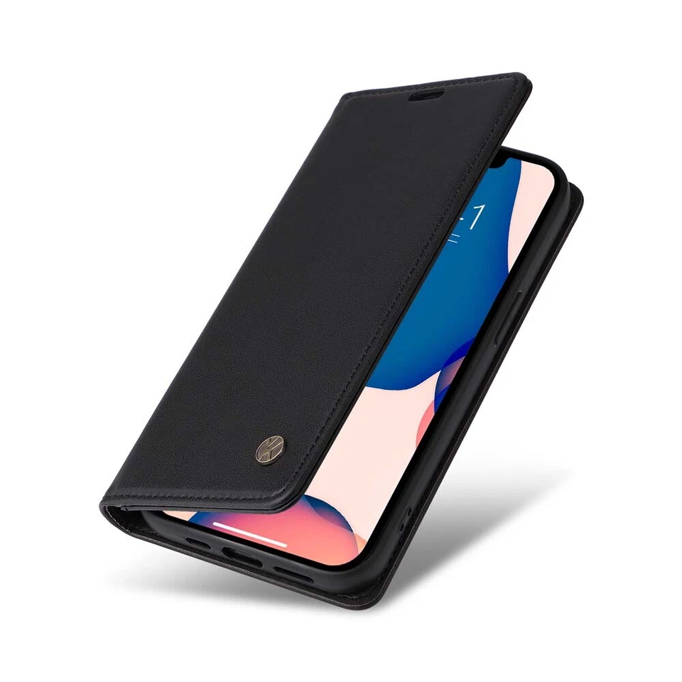 For iPhone 16 15 14 13 12 11 X XR SE 7 8 Plus Magnetic Wallet Leather Case Cover - Image 4 of 4