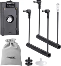 NP-F970 F960 F750 F770 F550 Battery Adapter with 4K DC2.1 Power