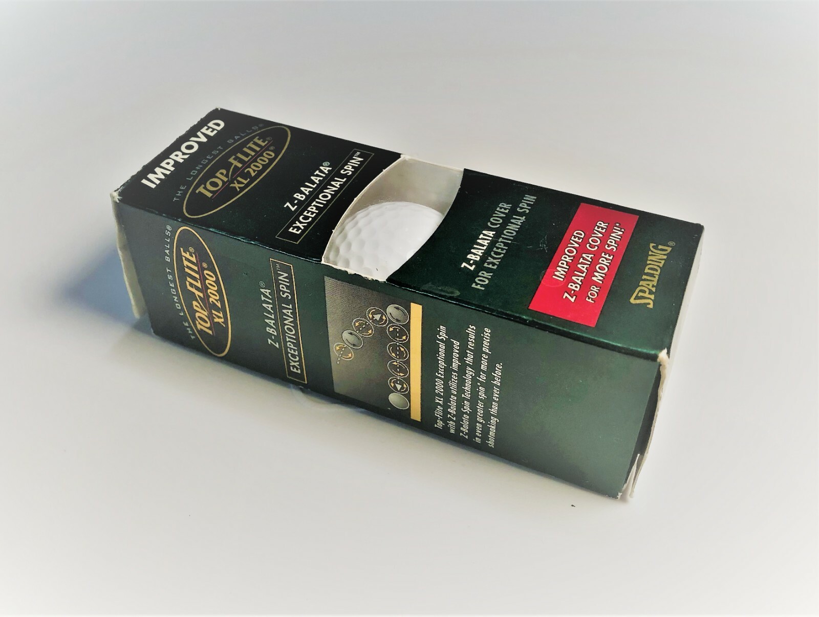 Vintage Spalding Top Flite XL2000 Golf Balls Z-Balata Cover Sleeve of 3 New