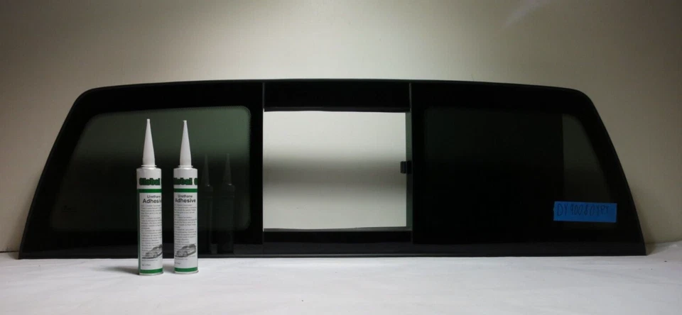 Fit 1988-1999 Chevy Pickup 1500 2500 3500 Manual Slider Rear Glass Window+2 Glue - Image 2 of 4