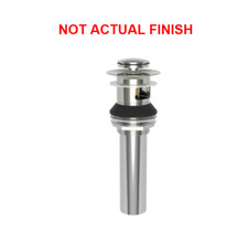 Brasstech 330/15 Bathroom Sink Pop-up Drain with Overflow POLISHED NICKEL New