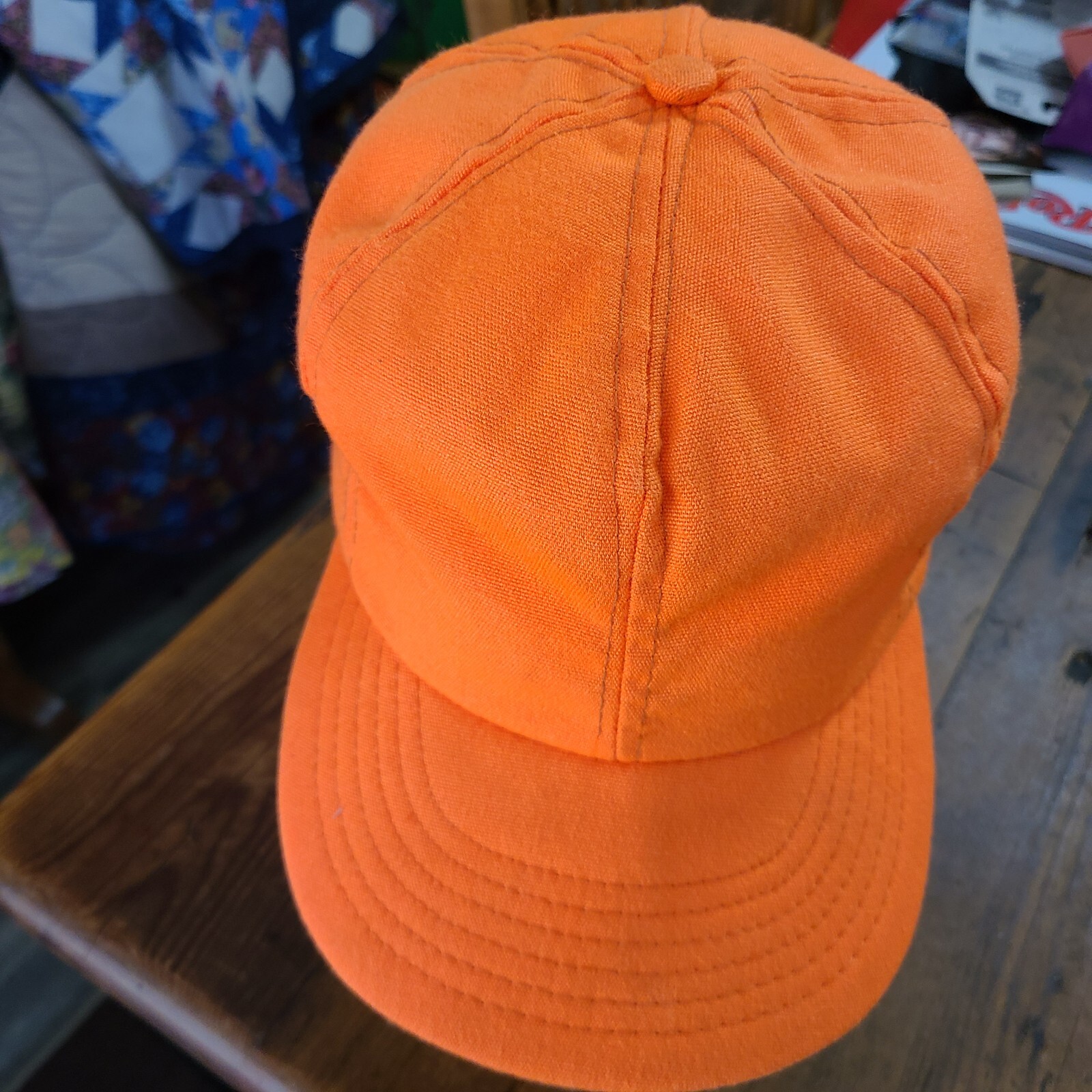 Vtg Mens Earflap Hunting Hat Blaze Orange Thinsulate GoreTex Insulated