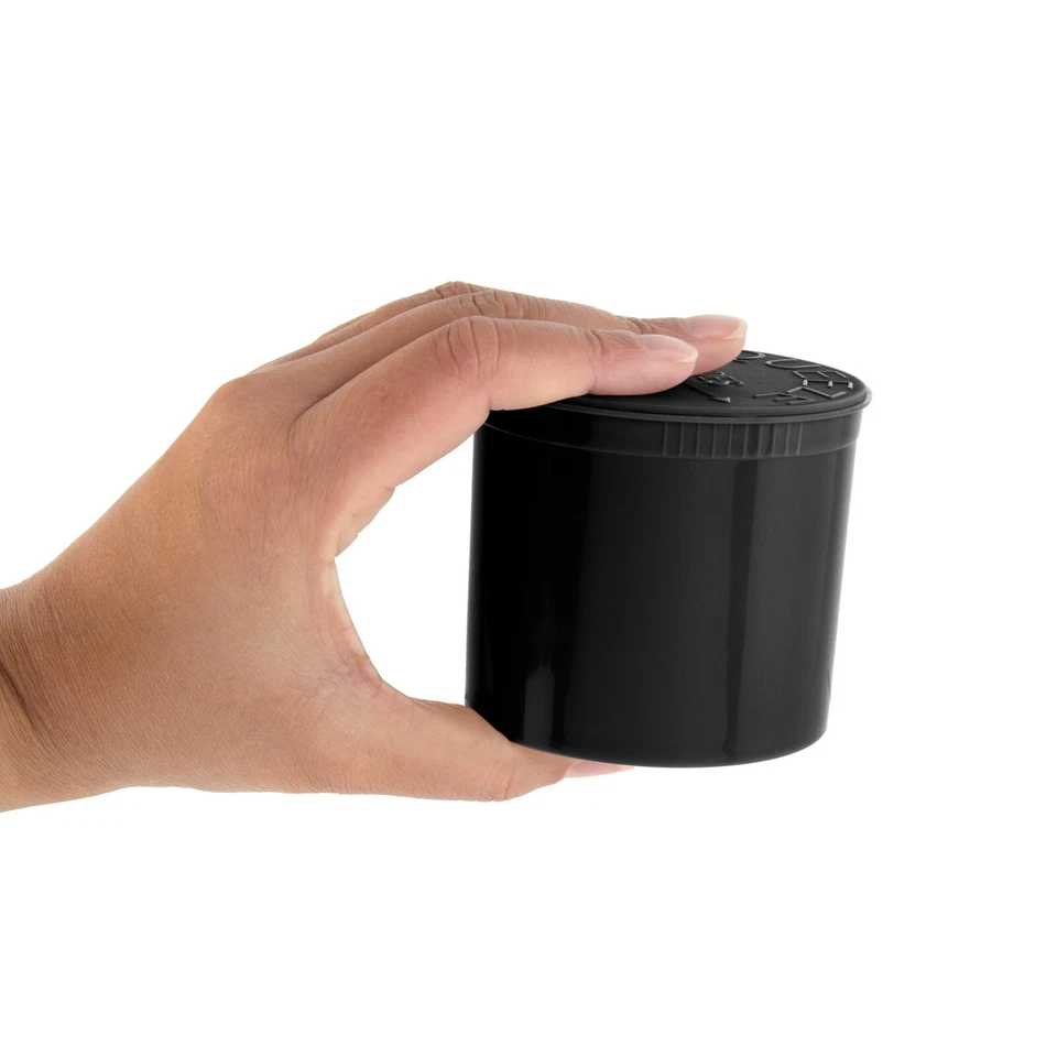 Frascos de dram Loud Lock Pop Top - Contenedores de almacenamiento de alimentos - 90 Dram - 45ct - negros Foto 3 de 4