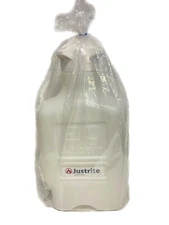 New JUSTRITE 20L 5-Gallon HDPE Graduated White Carboy 120mm Cap No Spigot 12917