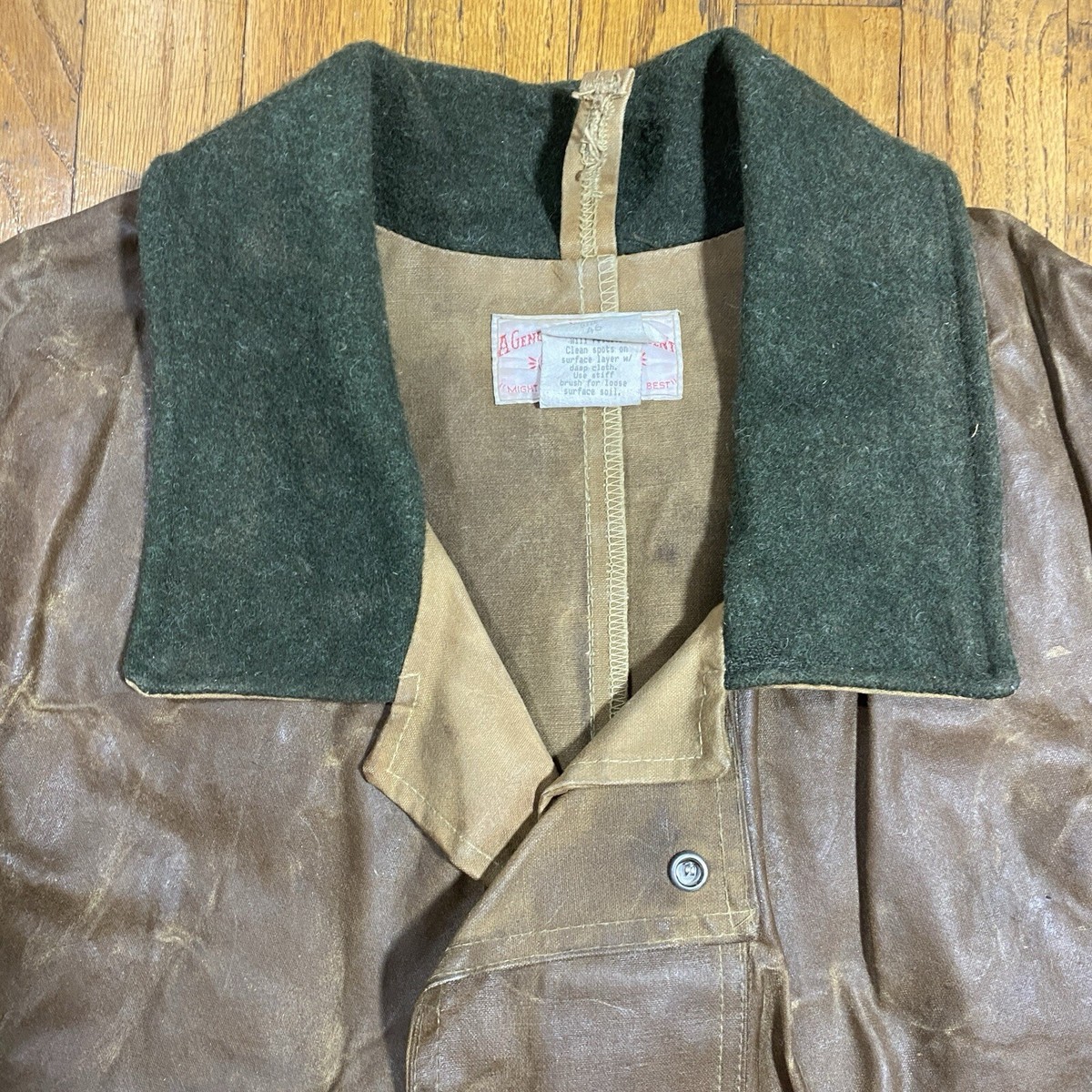 Vintage Filson 61N Waxed Canvass Jacket Size 46 90s USA Tin Vintage Filson 61N Waxed Canvass Jacket Size 46 90s USA Tin