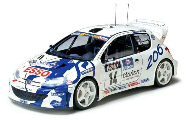 Tamiya 24221 1/24 Scale Model Car Kit Peugeot Esso 206 WRC Rally
