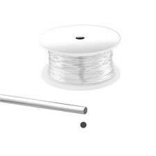 925 Sterling Silver Round beading wrapping wire 2ft Dead Soft findings