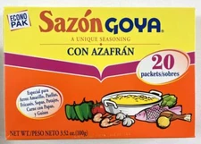 Sazon Goya Seasoning Con Azafran, 20  packets Econo pak NIP