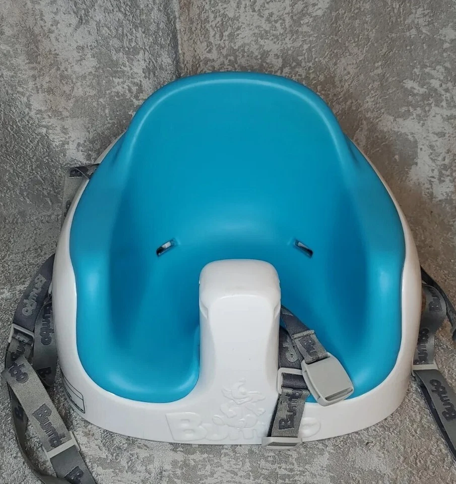Asiento de espuma para bebé Bumbo multi ajustable elevador azul gris bandeja silla para niños pequeños Foto 2 de 4