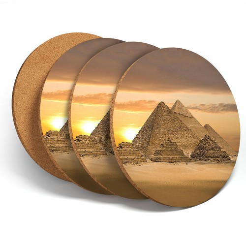 4 Set Ancient Pyramid Giza Egypt Coasters Kitchen Drinks Coaster Gift 13053 eBay