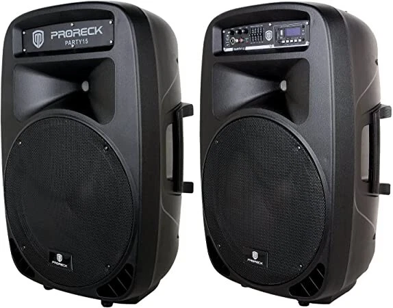 PRORECK PARTY 15 2000W 15" Powered DJ PA Speaker System Bluetooth/USB/SD/LED - Image 3 of 4