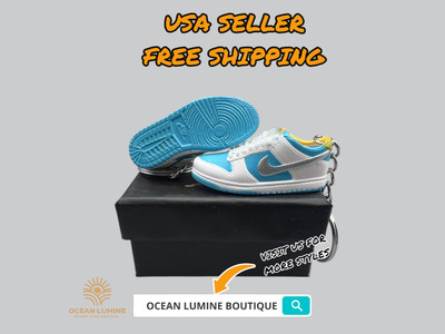 SB Dunk Low 3D Mini Sneaker Keychain, Basketball Sneaker Collectible Box Options