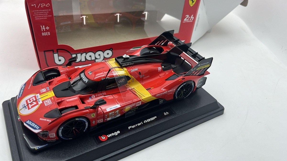 1:24 BURAGO Ferrari 499P #51 Winner Le Mans 2023 Calado
