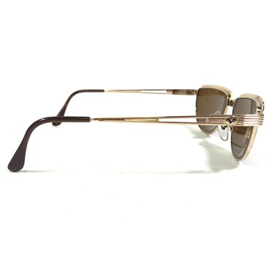 Vintage Vogue Sunglasses VO3040 296 Brown Gold Round with Brown Lenses 56-14-120 Vintage Vogue Sunglasses VO3040 296 Brown Gold Round with  main image 2