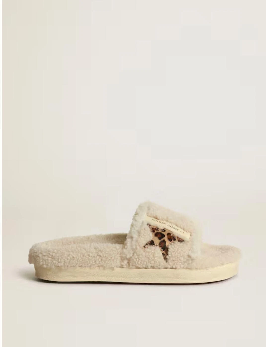 GOLDEN GOOSE Gol Goose Poolstar donna taglia 39 in shearling beige stampa animalier nuovo.