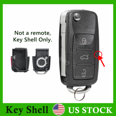 FOR VOLKSWAGEN GTI CC EOS KEYLESS ENTRY REMOTE KEY FOB CASE SHELL + FLIP BLADE