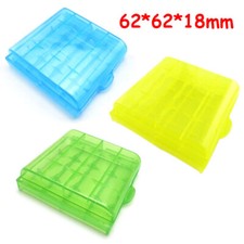 Four Cell Hard Plastic Case Holder Storage Box Cover for AA AAA Batteries