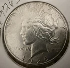Peace  Silver Dollar1923, 1924 (2), 1934-D, 1926-S(x2)