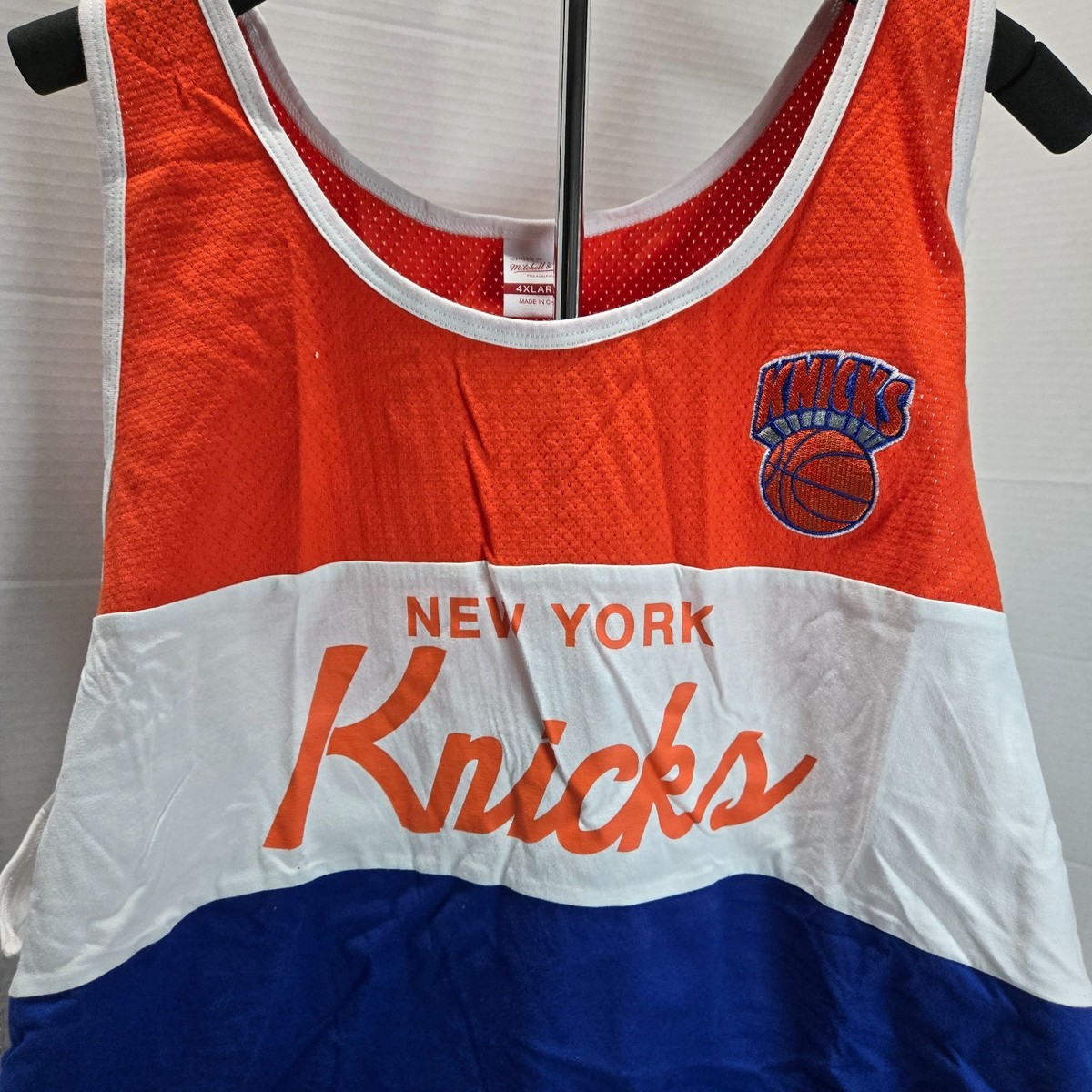 ULTRA GAME NEW YORK KNICKS 刺繍ロゴ タンクトップ L Mitchell & Ness Men's NBA New York Knicks Cotton Tank Top Orange