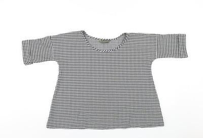Blooming Marvellous Damen schwarz geometrisches Polyester Basic T-Shirt Größe 8 Runde