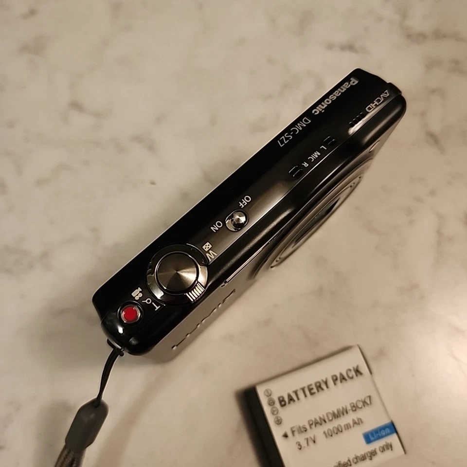 Panasonic LUMIX DMC-SZ7 Digital Camera Black Compact 10x Zoom Full HD Excellent - Image 3 of 4