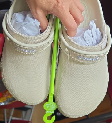 Crocs Canvas Clog Beige Men's US 4 Womens US 6 Casual Shoes