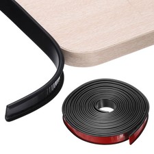 U-Shape Edge Banding, 1-1/4" x 26ft Self-Adhesive TPE Edge Protector, Black