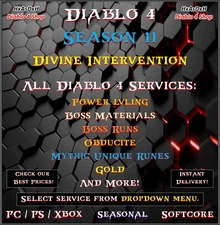✨Diablo 4✨Season 11✨All Diablo 4 Boost✨Power LVL & Mats & Runes & Boss Runs✨