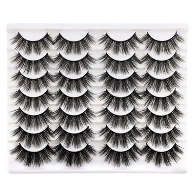 Newcally Lashes False Eyelashes Dramatic 20MM Faux Mink Lashes Pack 14 Pairs ...
