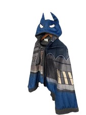 Batman Kids HoodedCape Robe Fleece Lined Snap Closure One Size