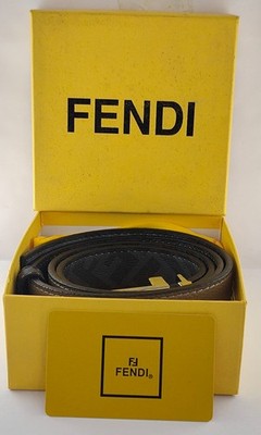 FENDI Light Brown Color Men Leather Belt With Box  / Free Shipping