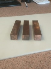 1 Lot of 110 Copper Flat Bar 1x1x4 3/4 Long Stock You Get 3 Pieces For 35.00