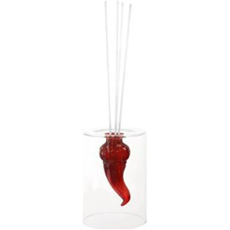 Diffusore di Fragranza Corno Rosso Portafortuna BRANDANI Vetro Bastoncini 60 ml