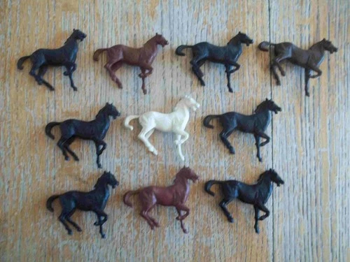 1960's MARX  Western/Ben Hur Playset 10 54 mm bareback Horses