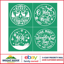 8.5x8.5 Reusable Christmas Stencils for Painting on Wood  Canvas