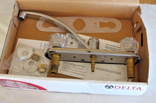 DELTA 240Z CHROME KITCHEN FAUCET SET - NEW OPEN BOX