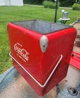 Vintage Coke Cooler 1950s w/ Lid & Insert - Original Red Paint Coca-Cola