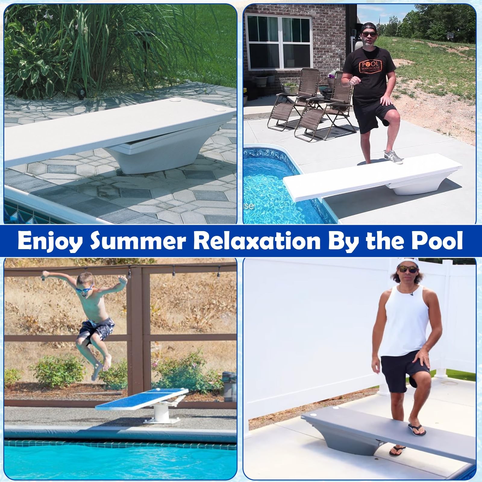 67-209-911-SS Pool Diving Board Mounting Kit for S.R.Smith Two Hole Board, Re...