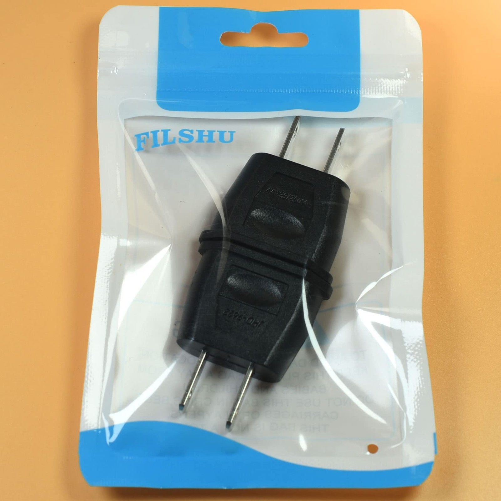 Socket Plug Adapter Europe EU Euro to US Travel Charger AC Power 2PCS Black 