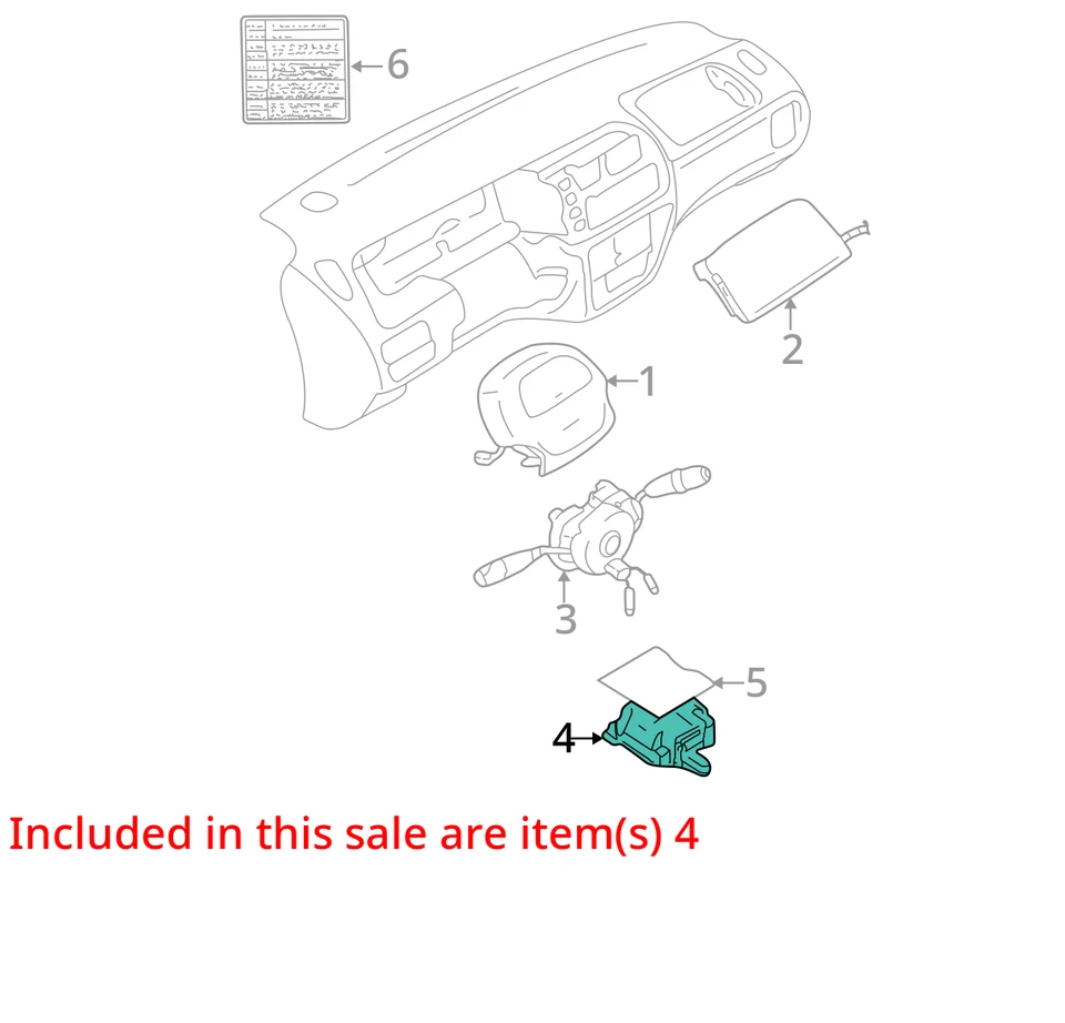 Chassis ECM Air Bag Bottom Center Dash Base US Market Fits 99-05 VITARA 2580033 Foto 4 de 4