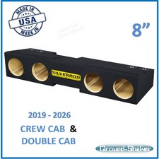 Chevy Silverado 2019-2026 Double Cab Ground Shaker 8" Quad Subwoofer Enclosure