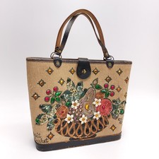 Enid Collins Of Texas Vintage 1960s Purse Bag Fruit Basket Genuine Handbag