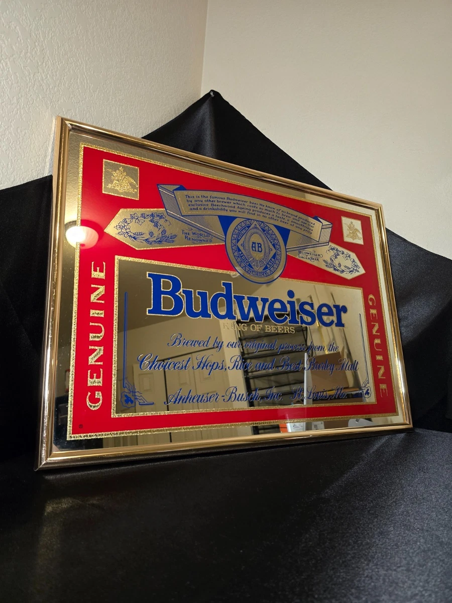非売品！Budweiserミラー Anheuser Busch Mirror In Collectible Breweriana Mirrors for sale