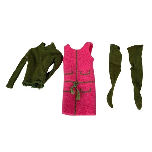 Vintage 1967 Mattel Francie Clothing #1266 Quick Shift Set Dress Stockings Shirt