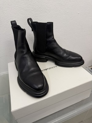 Armani Stiefeletten Boots gr 37 Schwarz Top Zustand mit Karton  Leder